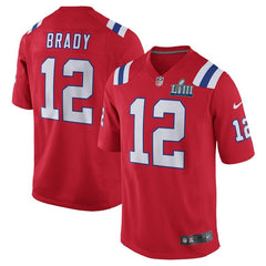 Tom Brady New England Patriots Super Bowl LIII Bound Game Jersey – Red 2019