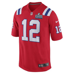 Tom Brady New England Patriots Super Bowl LIII Bound Game Jersey – Red 2019