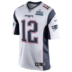 Tom Brady New England Patriots Super Bowl LIII Bound Game Jersey – White 2019