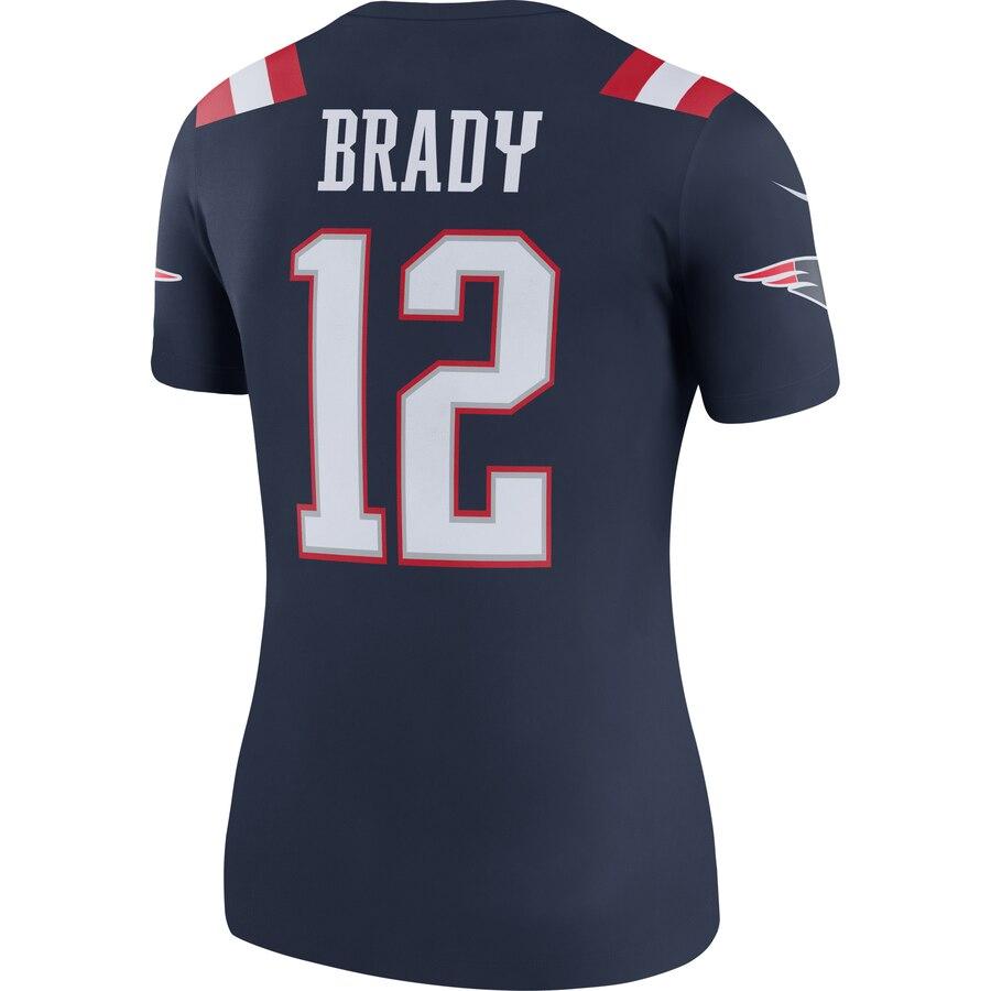 Tom Brady New England Patriots Women's Color Rush Legend Jersey - Navy 2019