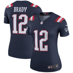 Tom Brady New England Patriots Women's Color Rush Legend Jersey - Navy 2019