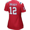 Image of Tom Brady New England Patriots Women's Game Jersey - Red 2019