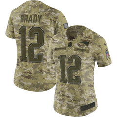 Tom Brady New England Patriots Women's Salute to Service Limited Jersey - Camo 2019