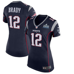 Tom Brady New England Patriots Women's Super Bowl LIII Bound Game Jersey – Navy 2019