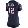 Image of Tom Brady New England Patriots Women's Super Bowl LIII Bound Game Jersey – Navy 2019