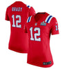 Image of Tom Brady New England Patriots Women's Super Bowl LIII Bound Game Jersey – Red 2019