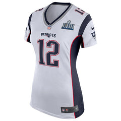 Tom Brady New England Patriots Women's Super Bowl LIII Bound Game Jersey – White 2019