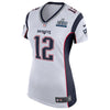 Image of Tom Brady New England Patriots Women's Super Bowl LIII Bound Game Jersey – White 2019