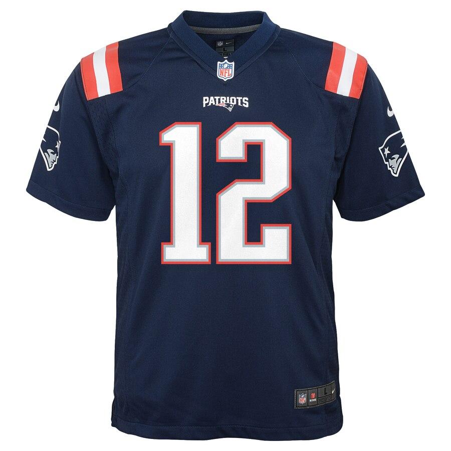Tom Brady New England Patriots Youth Color Rush Game Jersey - Navy 2019