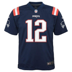 Tom Brady New England Patriots Youth Color Rush Game Jersey - Navy 2019