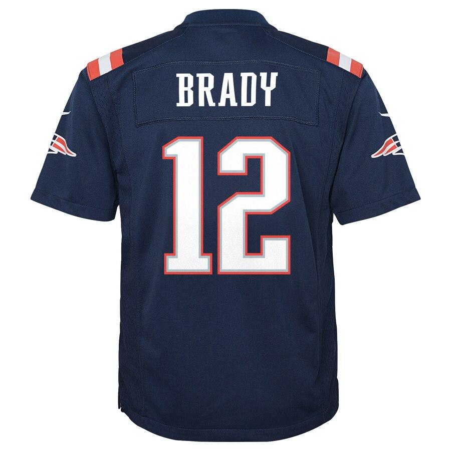 Tom Brady New England Patriots Youth Color Rush Game Jersey - Navy 2019