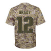 Image of Tom Brady New England Patriots Youth Salute to Service Game Jersey - Camo 2019