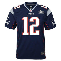 Tom Brady New England Patriots Youth Super Bowl LIII Bound Game Jersey – Navy 2019