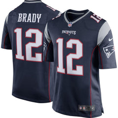 Tom Brady New England Patriots Youth Team Color Game Jersey - Navy Blue 2019