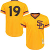 Image of Tony Gwynn San Diego Padres Mitchell &amp; Ness 1982 Cooperstown Collection Mesh Batting Practice Jersey - Gold 2019