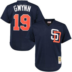 Tony Gwynn San Diego Padres Mitchell &amp; Ness Cooperstown Mesh Batting Practice Jersey - Navy 2019