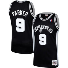 Tony Parker San Antonio Spurs Mitchell &amp; Ness 2001-02 Hardwood Classics Swingman Jersey – Black 2019