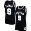 Image of Tony Parker San Antonio Spurs Mitchell &amp; Ness 2001-02 Hardwood Classics Swingman Jersey – Black 2019