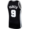 Image of Tony Parker San Antonio Spurs Mitchell &amp; Ness 2001-02 Hardwood Classics Swingman Jersey – Black 2019