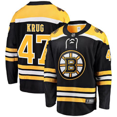 Torey Krug Boston Bruins Home Breakaway Player Jersey – Black 2019