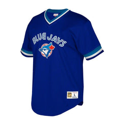 Toronto Blue Jays Mitchell & Ness Cooperstown Collection Mesh Wordmark V-Neck Jersey – Royal 2019