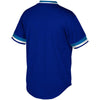 Image of Toronto Blue Jays Mitchell &amp; Ness Youth Cooperstown Collection Mesh Wordmark V-Neck Jersey – Royal 2019