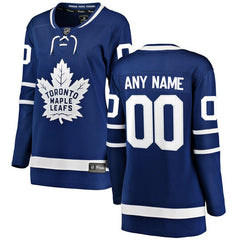 Toronto Maple Leafs Women's Home Breakaway Custom Jersey - Blue 2019