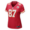 Image of Travis Kelce Kansas City Chiefs Girls Youth Game Jersey - Red 2019