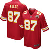 Image of Travis Kelce Kansas City Chiefs Team Game Jersey - Red 2019