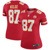 Image of Travis Kelce Kansas City Chiefs Women's Color Rush Legend Jersey - Red 2019