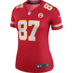 Travis Kelce Kansas City Chiefs Women's Color Rush Legend Jersey - Red 2019