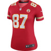 Image of Travis Kelce Kansas City Chiefs Women's Color Rush Legend Jersey - Red 2019