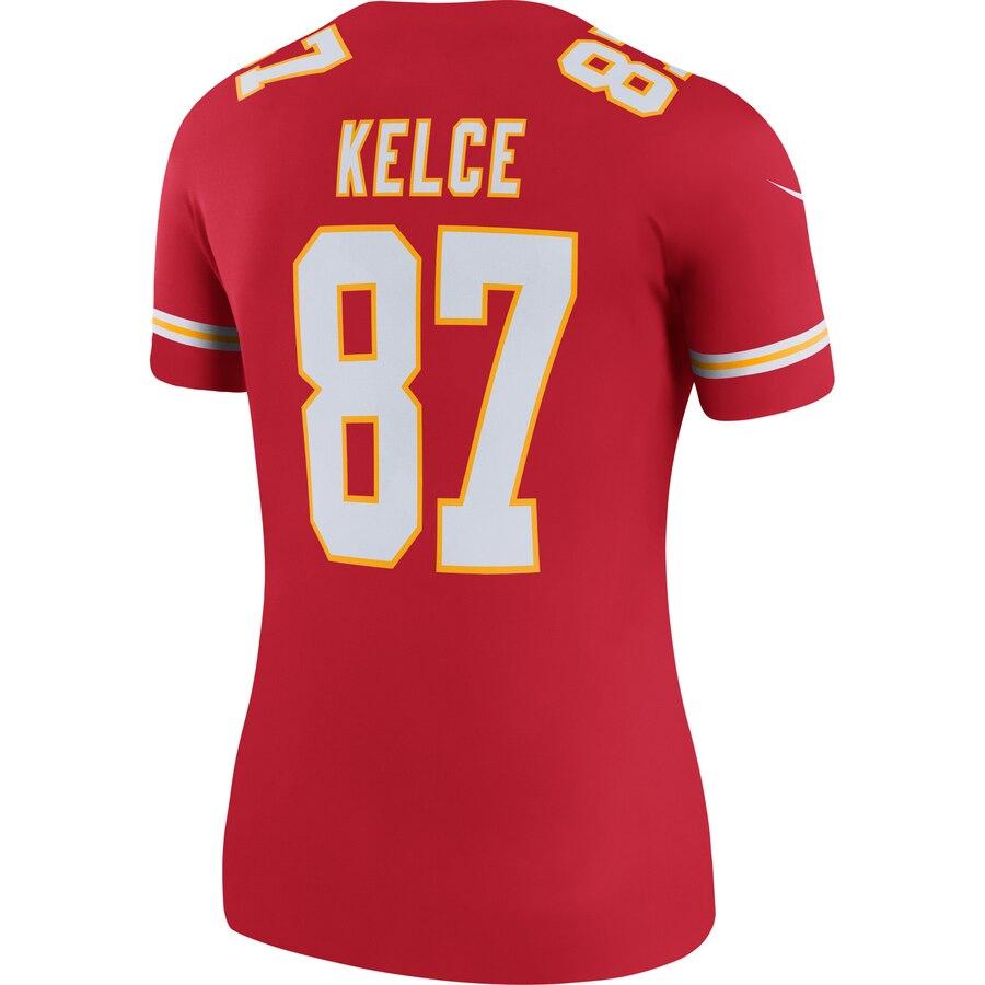 Travis Kelce Kansas City Chiefs Women's Color Rush Legend Jersey - Red 2019