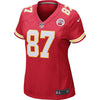 Image of Travis Kelce Kansas City Chiefs Women's Game Jersey - Red 2019