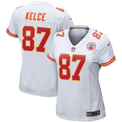 Travis Kelce Kansas City Chiefs Women's Player Game Jersey – White 2019