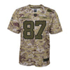 Image of Travis Kelce Kansas City Chiefs Youth Salute to Service Game Jersey - Camo 2019