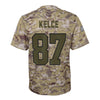 Image of Travis Kelce Kansas City Chiefs Youth Salute to Service Game Jersey - Camo 2019