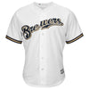 Image of Travis Shaw Milwaukee Brewers Majestic Home Official Cool Base Replica Player Jersey - White 2019