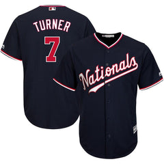 Trea Turner Washington Nationals Majestic Alternate Official Cool Base Replica Player Jersey - Navy 2019