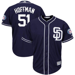 Trevor Hoffman San Diego Padres Majestic Hall of Fame Induction Patch Cool Base Jersey – Navy 2019