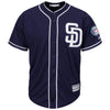 Image of Trevor Hoffman San Diego Padres Majestic Hall of Fame Induction Patch Cool Base Jersey – Navy 2019