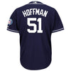 Image of Trevor Hoffman San Diego Padres Majestic Hall of Fame Induction Patch Cool Base Jersey – Navy 2019