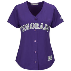 Trevor Story Colorado Rockies Majestic Women's Alternate Official Cool Base Player Replica Jersey - Purple 2019