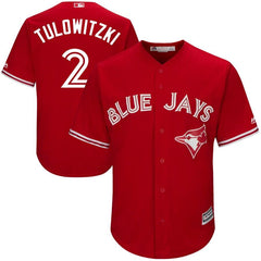 Troy Tulowitzki Toronto Blue Jays Majestic Cool Base Replica Player Jersey - Scarlet 2019