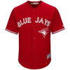 Image of Troy Tulowitzki Toronto Blue Jays Majestic Cool Base Replica Player Jersey - Scarlet 2019