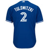 Image of Troy Tulowitzki Toronto Blue Jays Majestic Official Cool Base Player Jersey - Royal 2019