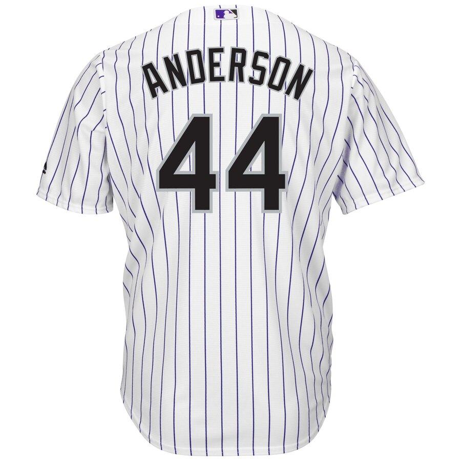 Tyler Anderson Colorado Rockies Majestic Home Cool Base Player Jersey - White 2019