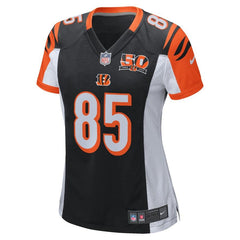 Tyler Eifert Cincinnati Bengals Women's 50th Anniversary Patch Game Jersey - Black 2019