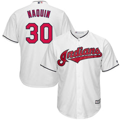 Tyler Naquin Cleveland Indians Majestic Home Cool Base Jersey - White 2019