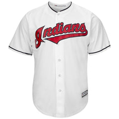 Tyler Naquin Cleveland Indians Majestic Home Cool Base Jersey - White 2019